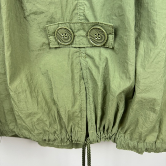 ROCKS & INDIGO Green Lightweight Trench Coat Embroidered Boho / Size Medium - Picture 14 of 16